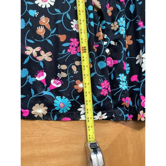 Sears Fashions 1970s Dress Maxi Black Floral Sheer Sleeve High Neck 14 Vintage - Picture 5 of 8